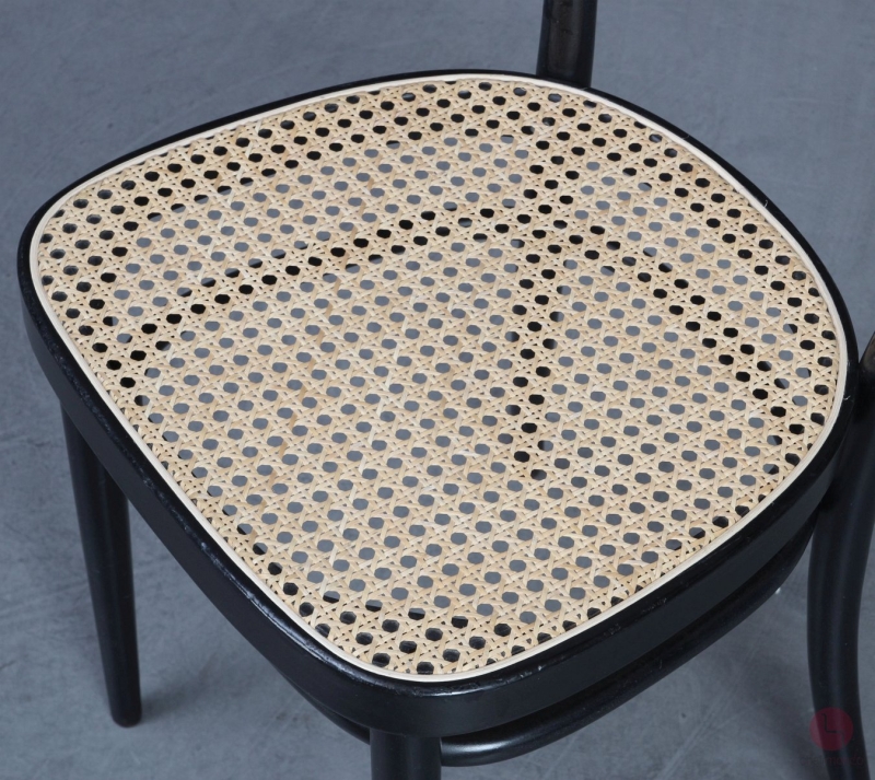 Thonet 214 Bugholz Stuhl Schwarz mit Wiener Geflecht gebraucht