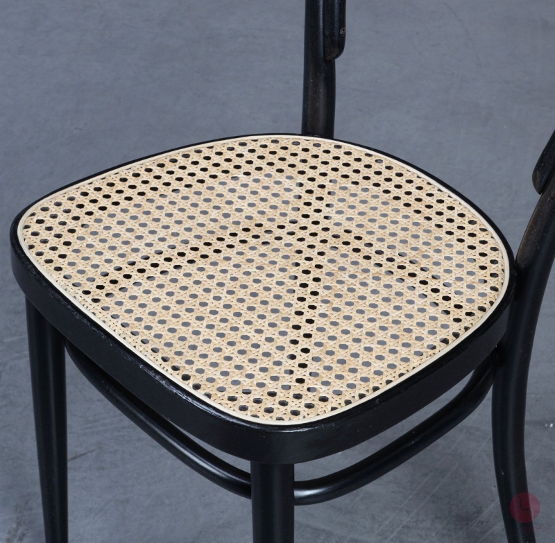 Thonet 214 Bugholz Stuhl Schwarz mit Wiener Geflecht gebraucht