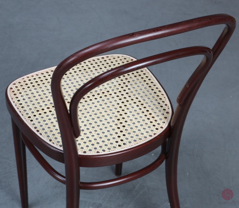 Thonet 214 Bugholz Stuhl Schwarzrot mit neuem Geflecht gebraucht