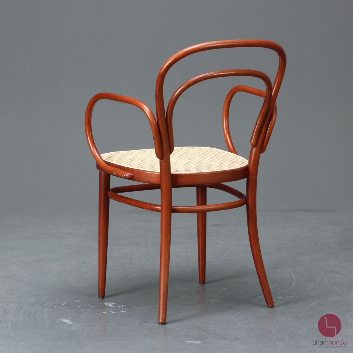Preview: Thonet 214 F Bugholzstuhl Mahagoni mit Geflecht gebraucht