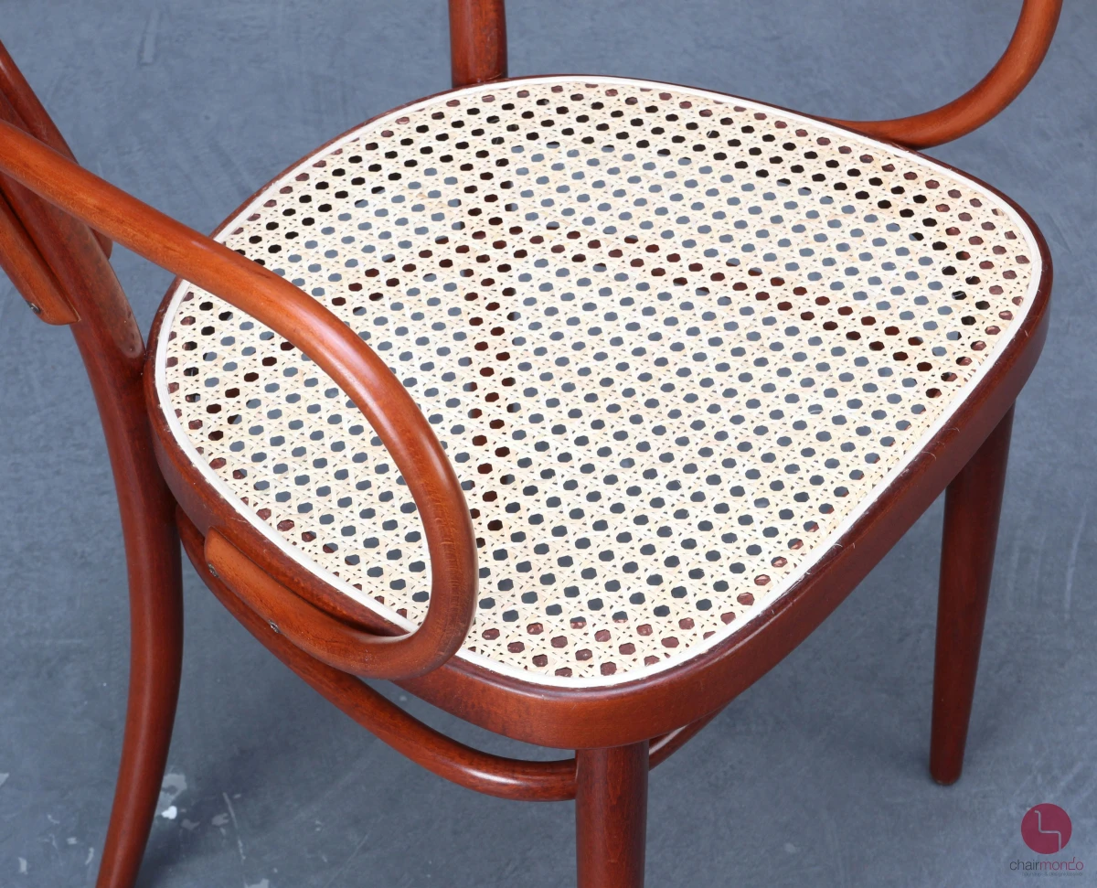 Thonet 214 F Bugholzstuhl Mahagoni mit Geflecht gebraucht