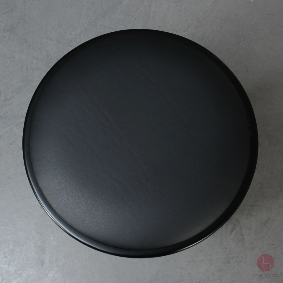 Thonet 214 PH Hocker mit neuem Leder schwarz