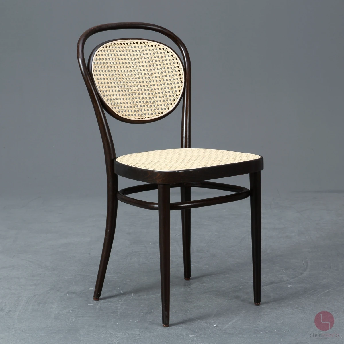 Thonet 215 R Dunkelbraun Bugholzstuhl mit neuem Geflecht gebraucht