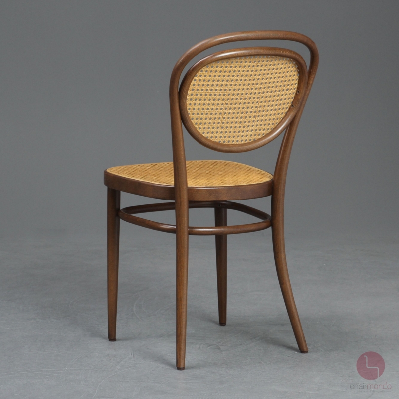 Preview: Thonet 215 R Bugholz Stuhl Nussbaum Braun mit Patina Wiener Geflecht gerbaucht