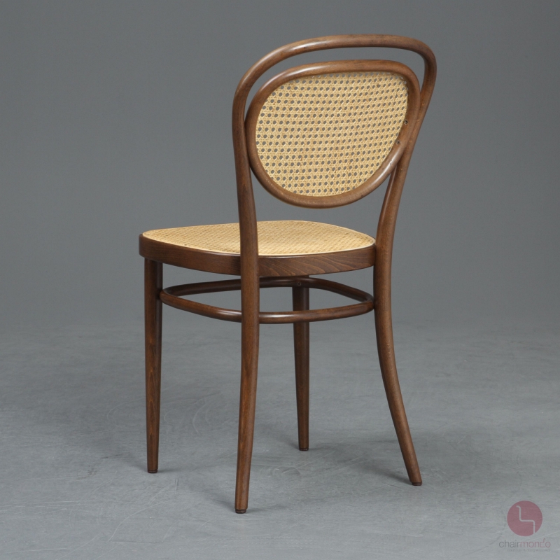 Thonet 215 R Bugholz Stuhl Nussbaum Braun mit neuem Wiener Geflecht gerbaucht