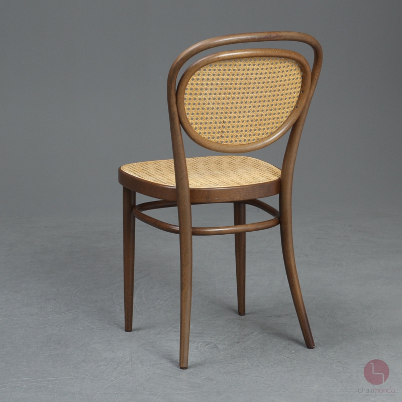 Preview: Thonet 215 R Bugholz Stuhl Nussbaum Braun mit neuem Wiener Geflecht gerbaucht