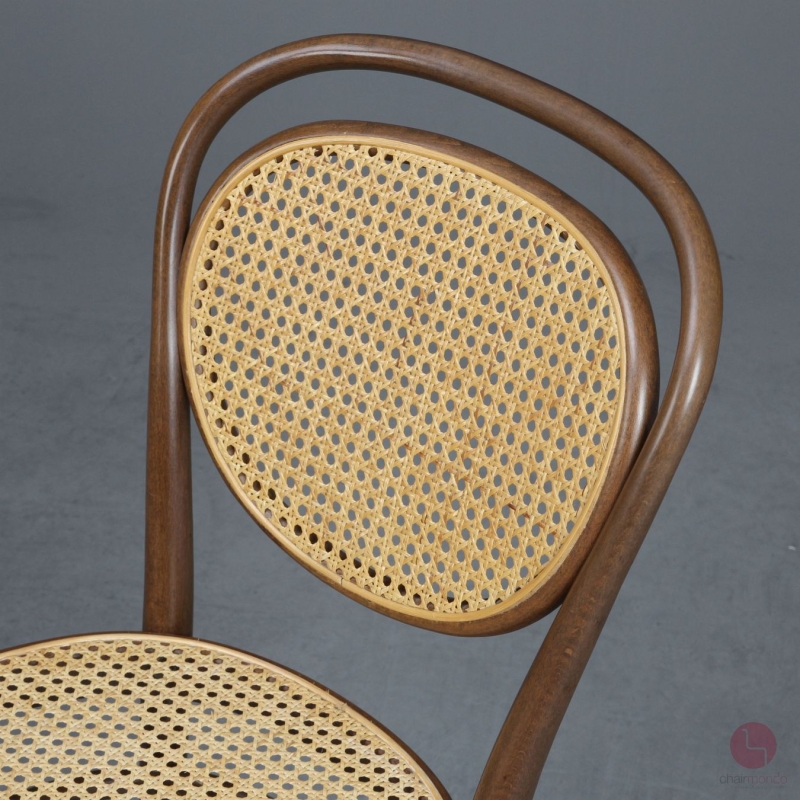 Preview: Thonet 215 R Bugholz Stuhl Nussbaum Braun mit neuem Wiener Geflecht gerbaucht