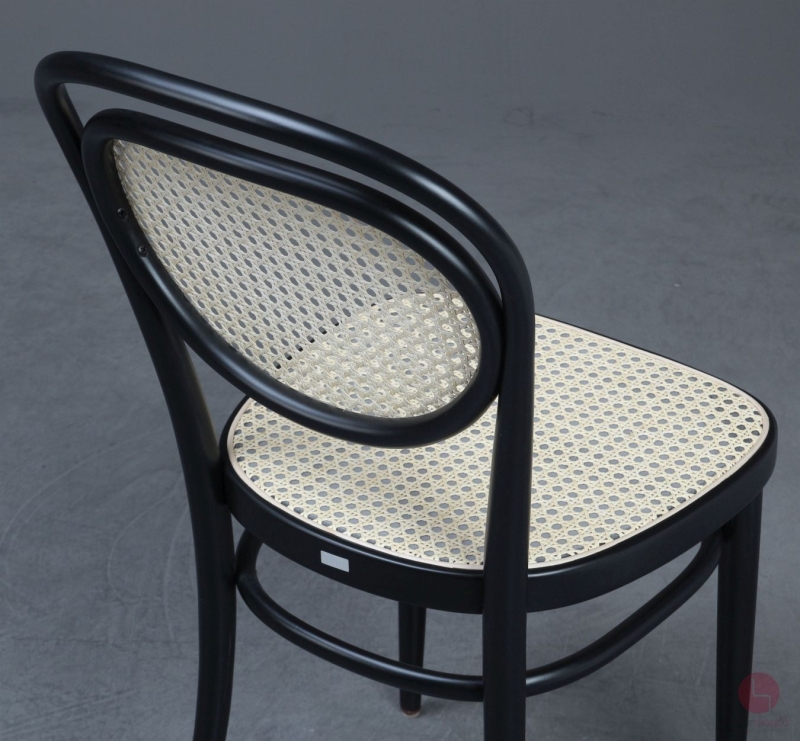 Thonet 215 R Bugholzstuhl Schwarz mit Wiener Geflecht + Stützgewebe gebraucht