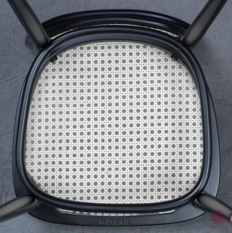 Thonet 215 R Bugholzstuhl Schwarz mit Wiener Geflecht + Stützgewebe gebraucht