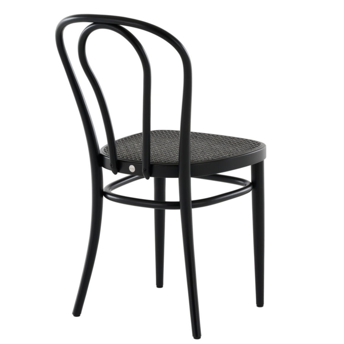 Preview: Thonet 218 Dark Melange in Buche schwarz gebeizt Rückansicht