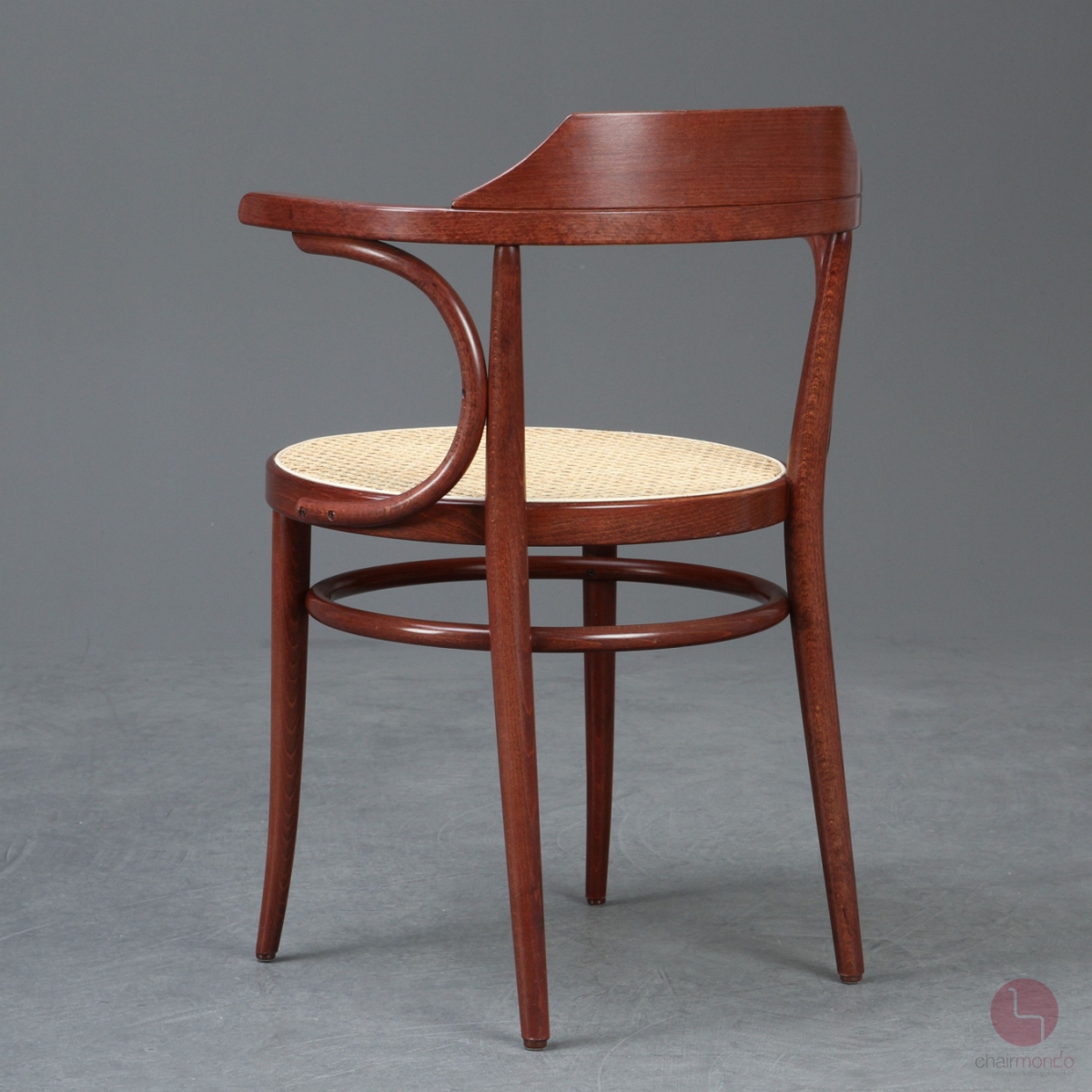 Preview: Thonet 233 Bugholz Stuhl in Mahagoni Braun mit neuem Geflecht gebraucht