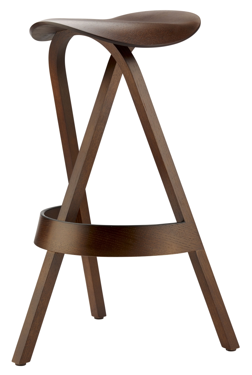 Preview: Thonet 404 - Bugholz Hocker aus Eiche in verschiedenen Farben Preview: Thonet 404 Bugholz Hocker Eiche dunkelbraun