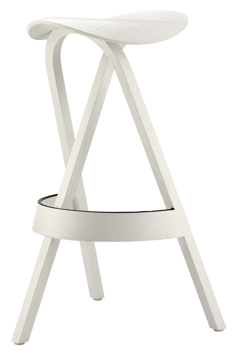 Preview: Thonet 404 - Bugholz Hocker aus Eiche in verschiedenen Farben Preview: Thonet 404 Bugholz Hocker Eiche weiß