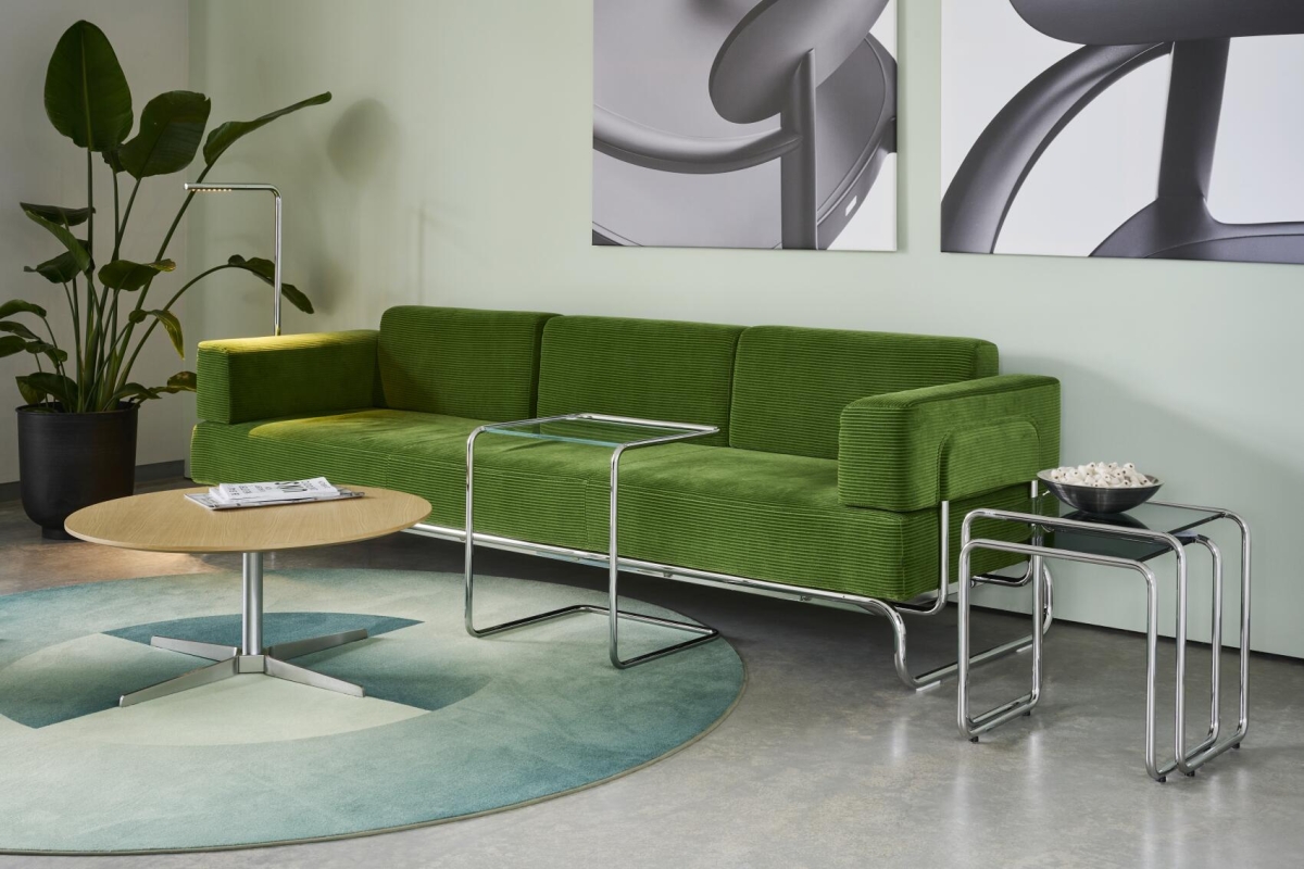 Preview: Thonet S5003/C001 3-Sitzer Sessel, Leder