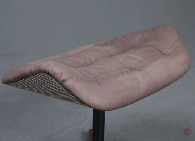 Thonet 808 Lounge Sessel mit Hocker Leder Braun Gestell Nussbaum gebraucht
