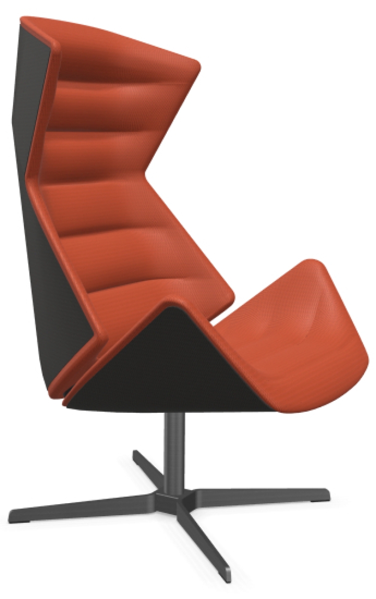 Preview: Thonet 808 Sessel mit Stoff Soul Tropic und Step Schwarz