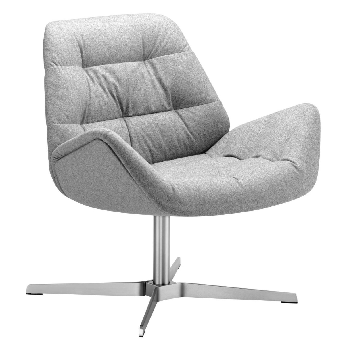 Thonet 809 Sessel mit Stoff Vollpolsterung Grau