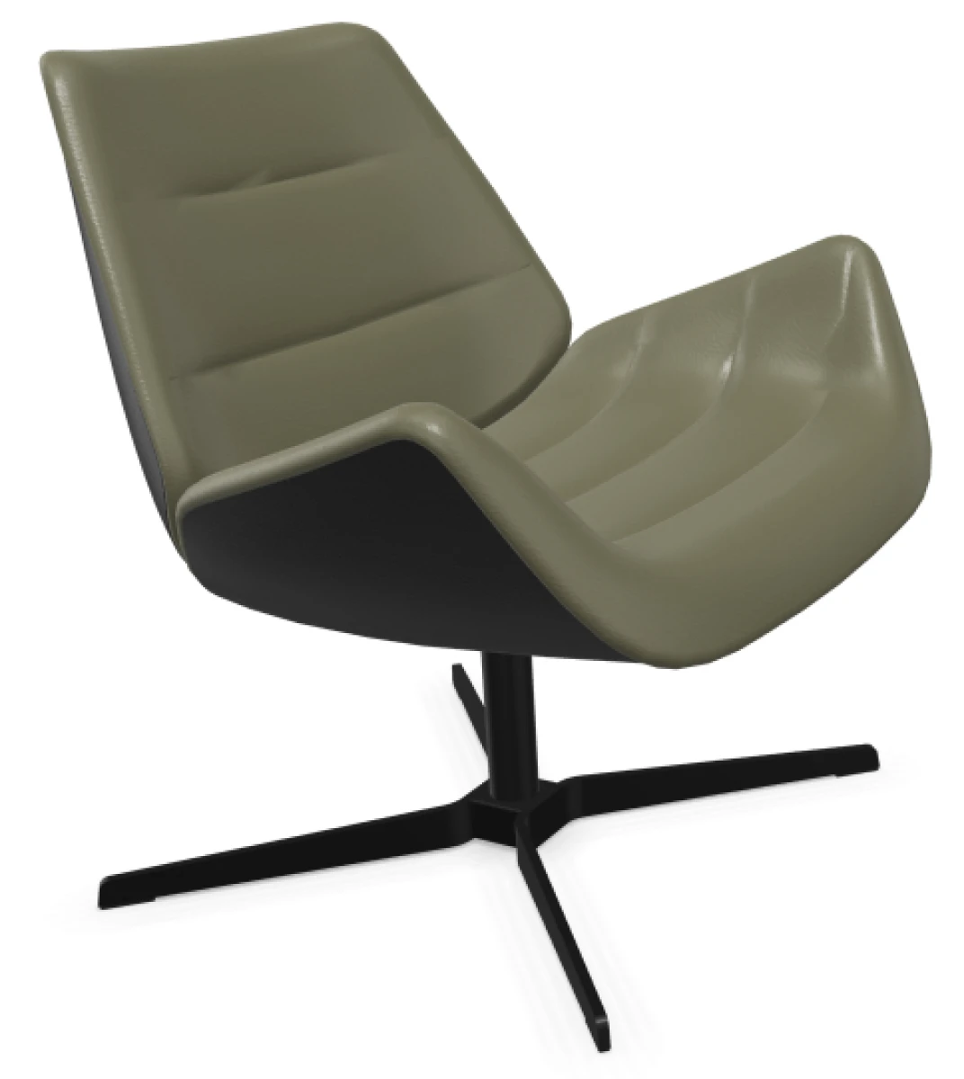 Thonet 809 Sessel mit Leder Grün und Schwarz