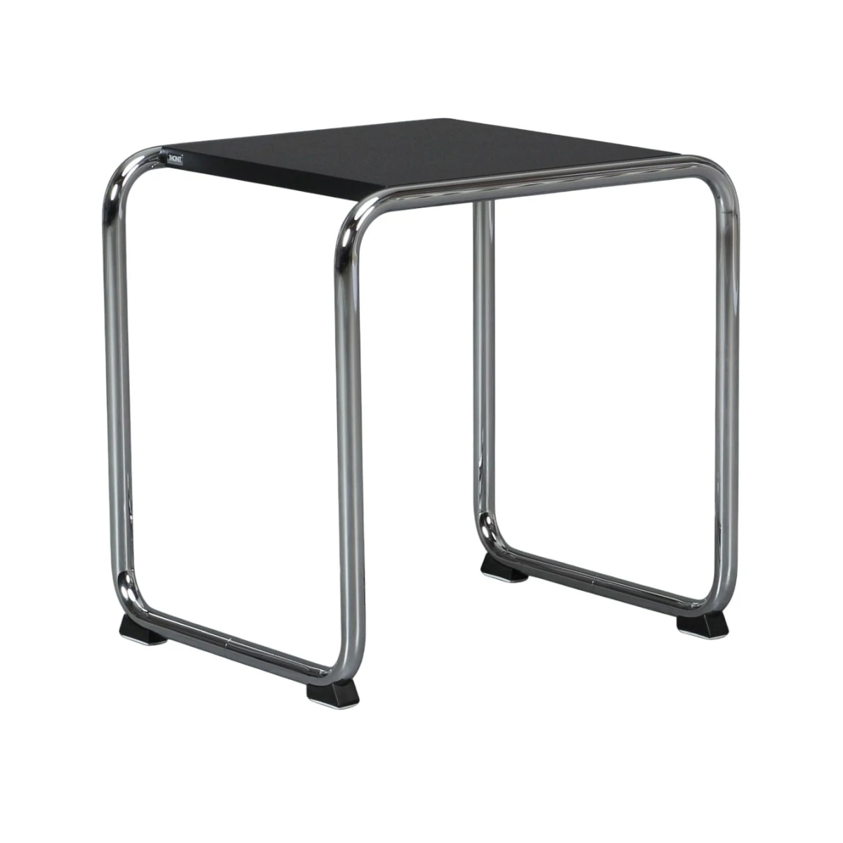 Thonet B9 ha Hocker und Tisch Schwarz gebeizt