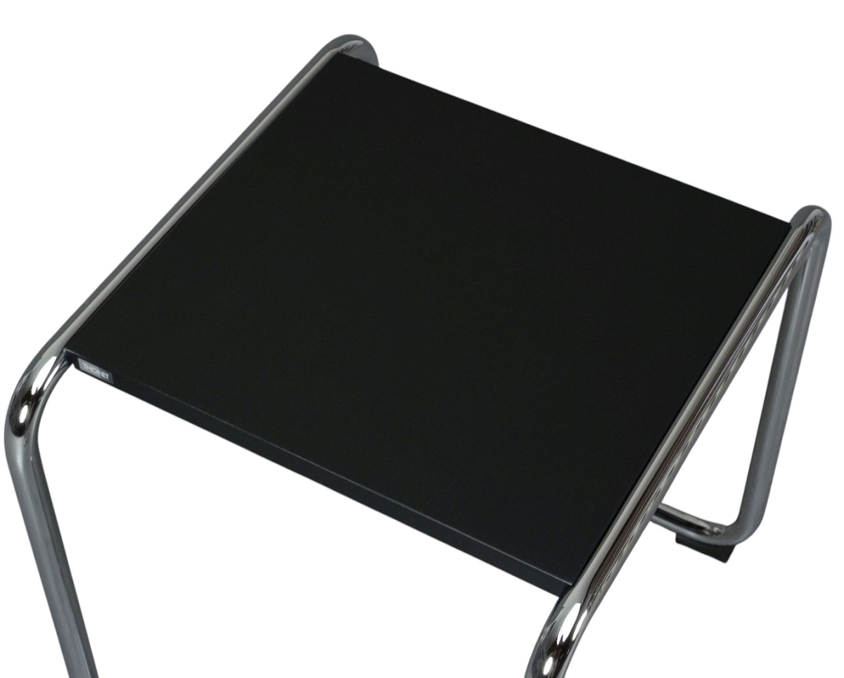 Preview: Thonet B9 ha Hocker und Tisch Schwarz gebeizt