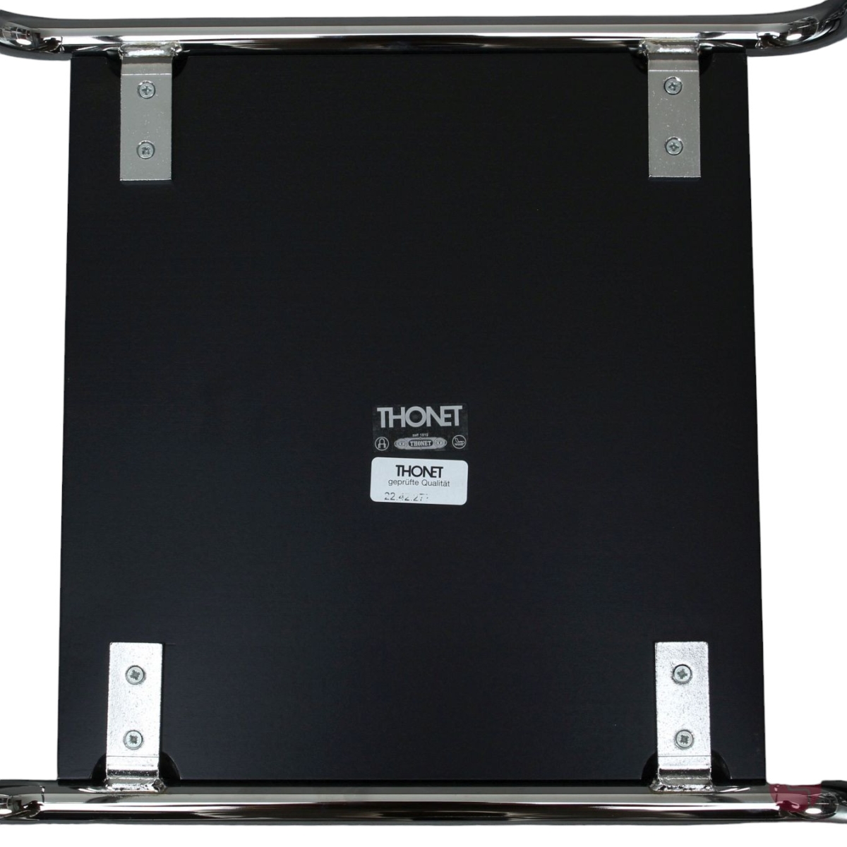 Preview: Thonet B9 ha Hocker und Tisch Schwarz gebeizt