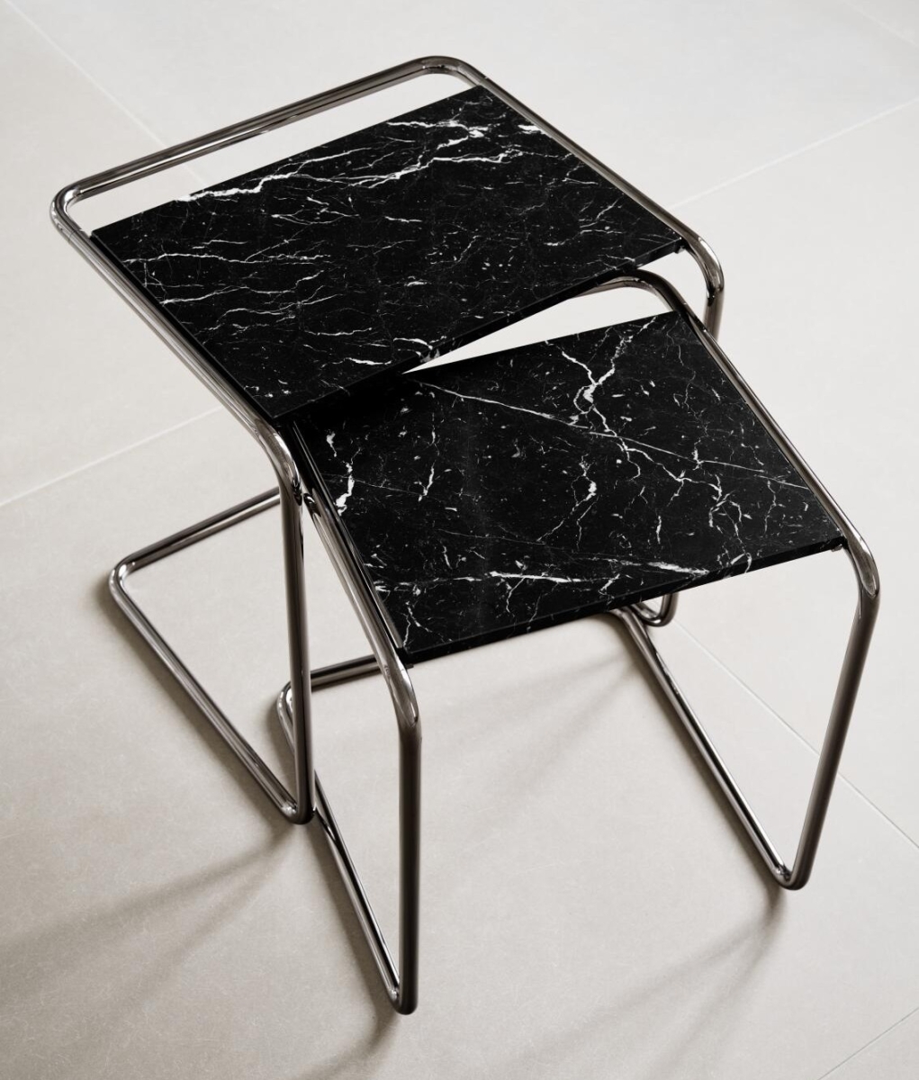 Preview: Thonet B97 Nordic 01 marmor nero marquina gloss Interieurbild