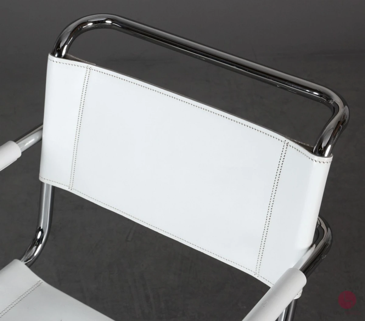 Thonet MR20 Freischwinger Stuhl Leder Weiß wie S533 LF, gebraucht