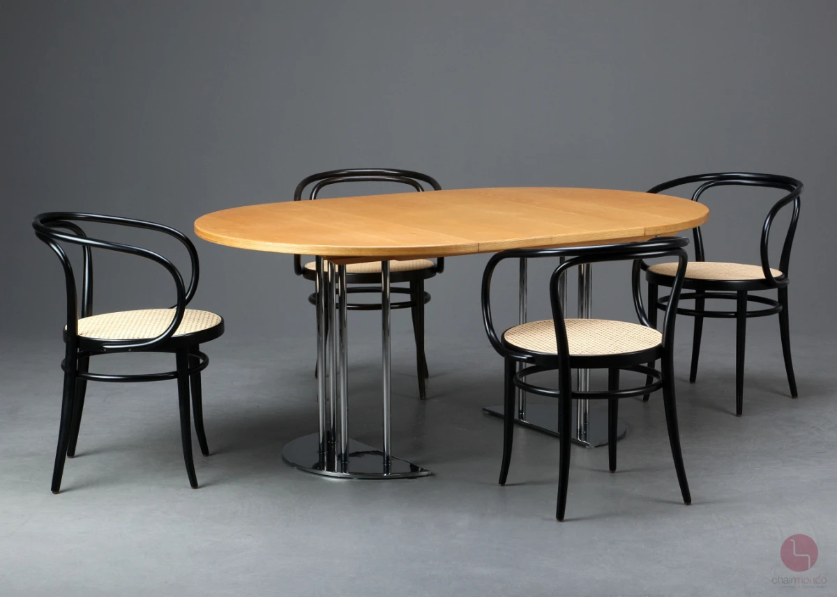 Thonet S1047 Esstisch Ausziehtisch mit Eiche Platte gebraucht