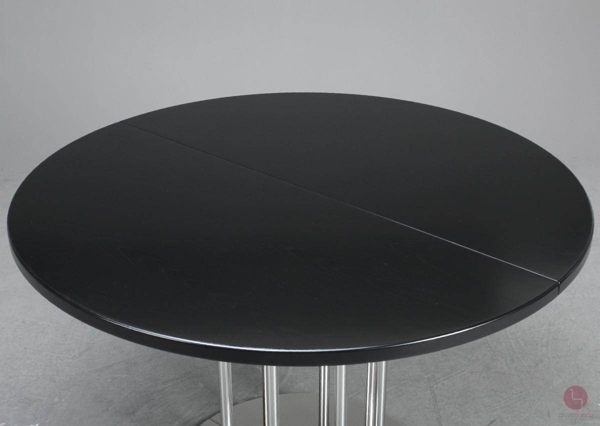 Preview: Thonet S1047 Esstisch ausziehbar mit schwarzer Platte gebraucht