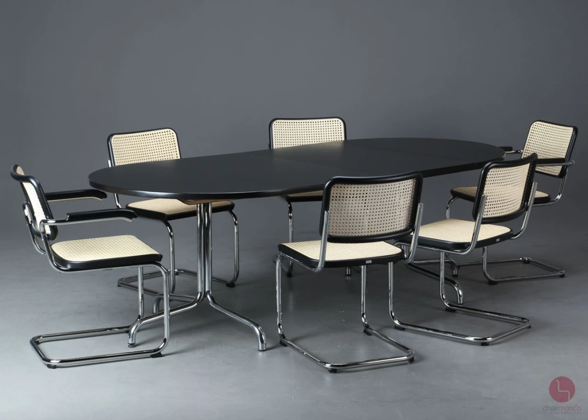 Thonet S1051 Esstisch in Schwarz 110 - 230 cm ausziehbar gebraucht