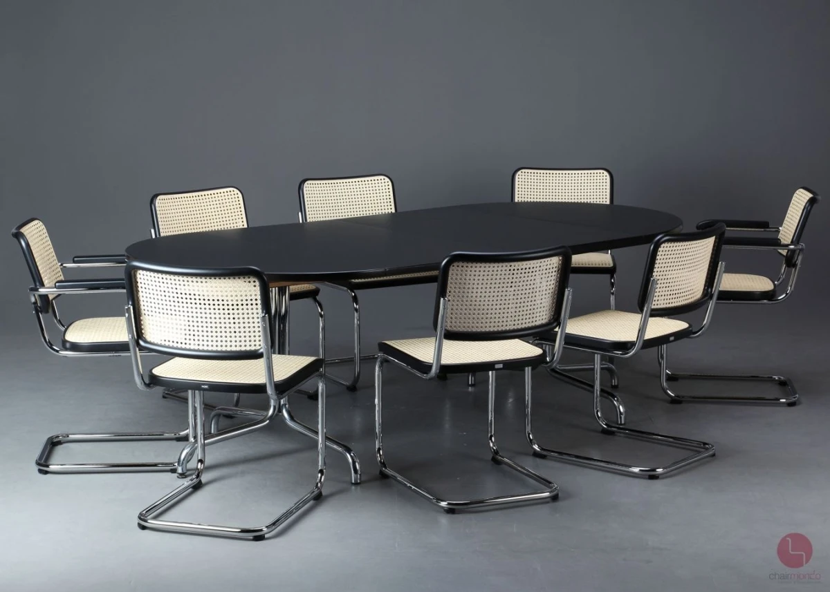 Thonet S1051 Esstisch in Schwarz 110 - 230 cm ausziehbar gebraucht
