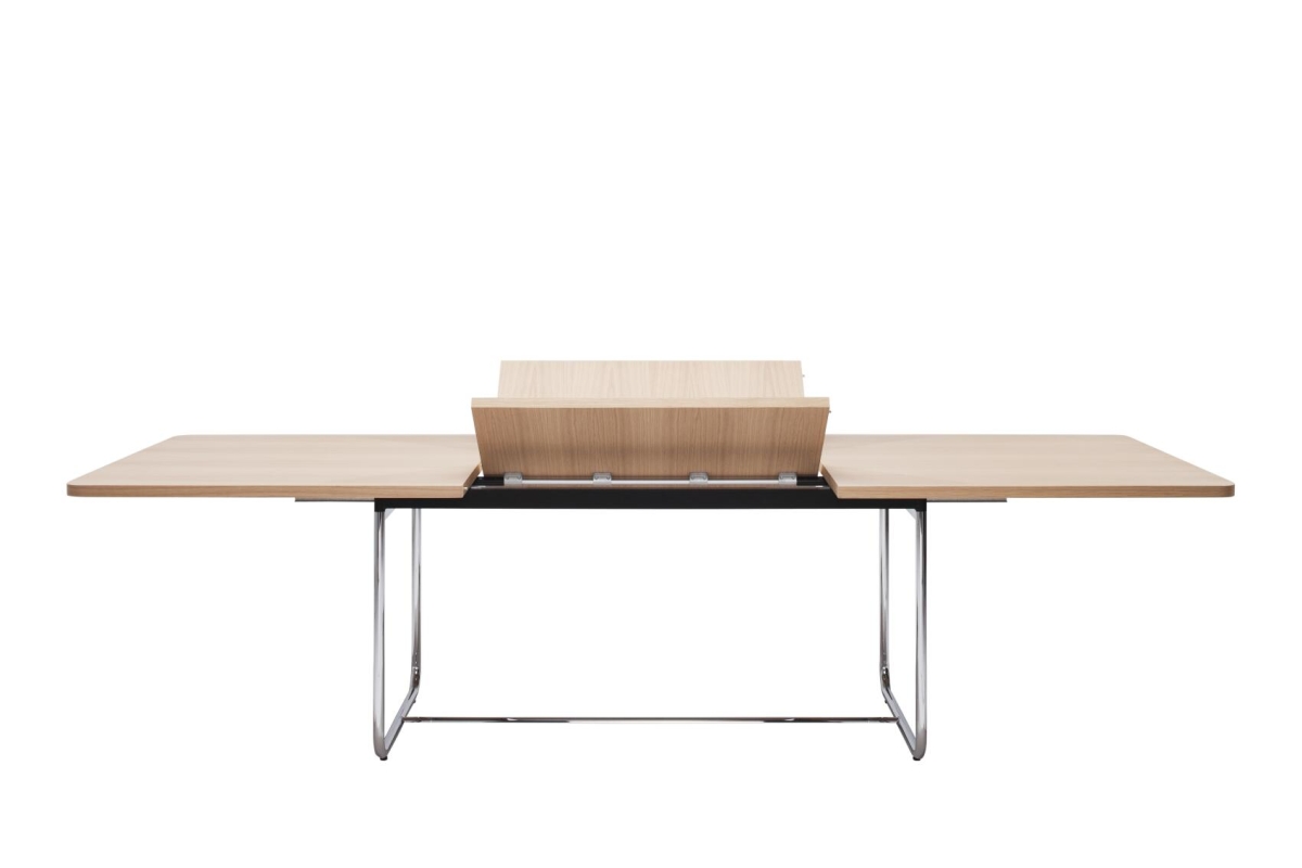 Preview: Thonet S1072 Ausziehtisch Buche Seitenansicht Ausgeklappt