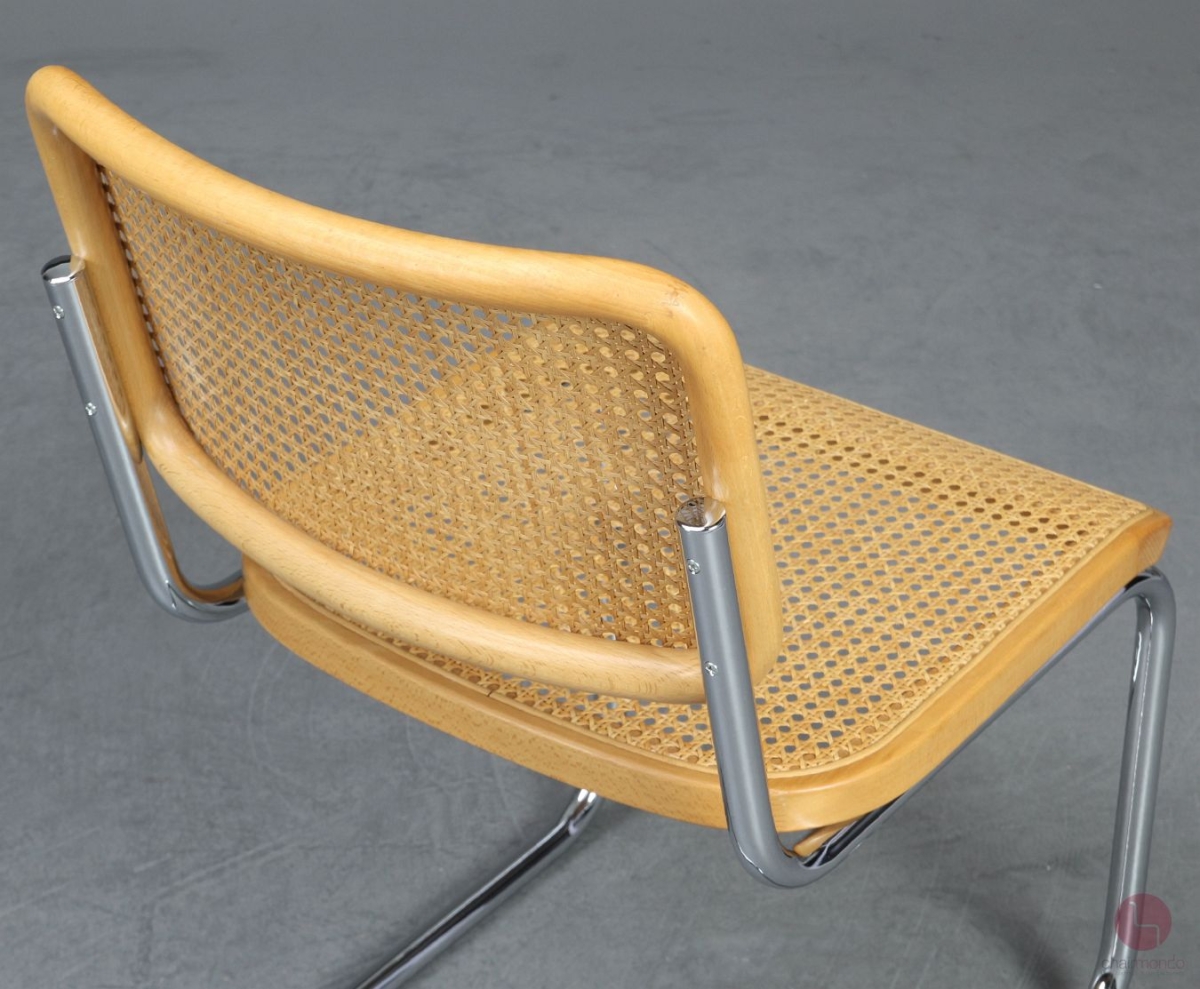 Thonet S32 Freischwinger Buche Natur mit Patina Geflecht gebraucht