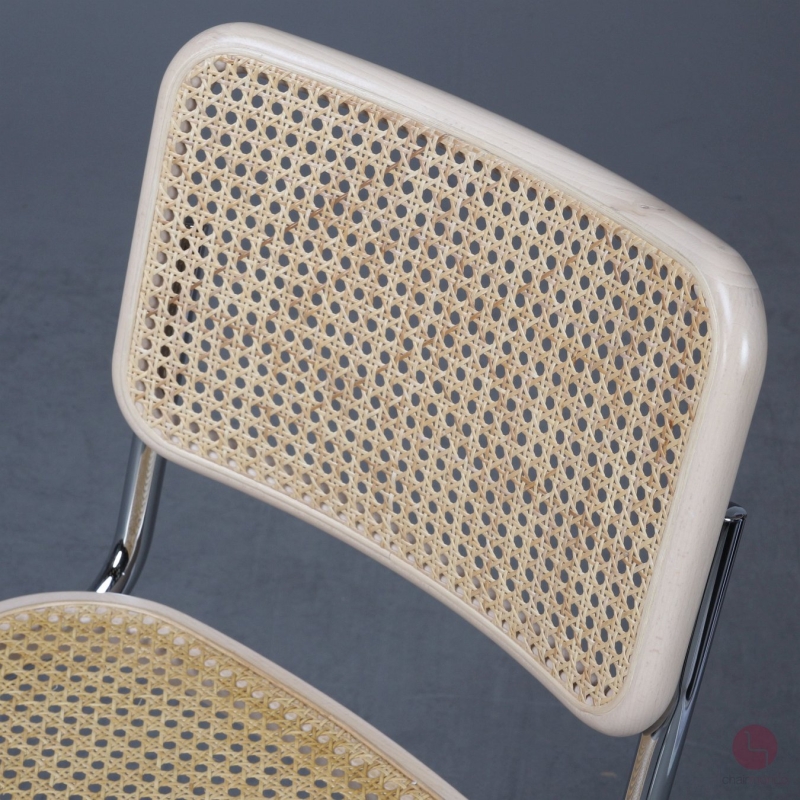 Preview: Thonet S32 Buche Freischwinger mit Wiener Geflecht und schöner Patina