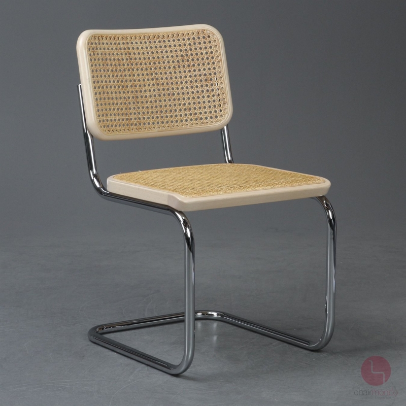Thonet S32 Freischwinger Buche aufgehellt mit Wiener Geflecht gebraucht