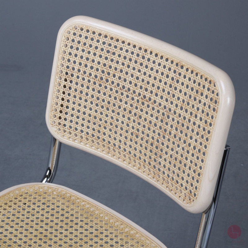Thonet S32 Freischwinger Buche aufgehellt mit Wiener Geflecht gebraucht