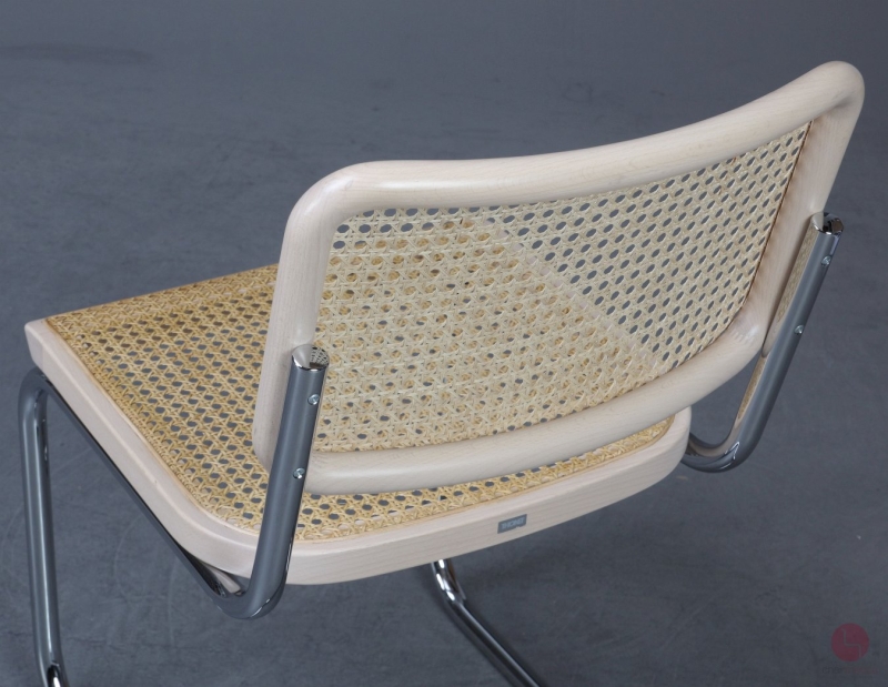 Thonet S32 Freischwinger Buche aufgehellt mit Wiener Geflecht gebraucht