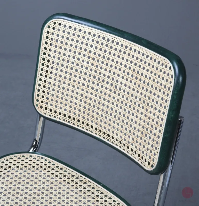 Thonet S32 Fresichwinger Grün mit erneuertem Wiener Geflecht gebraucht