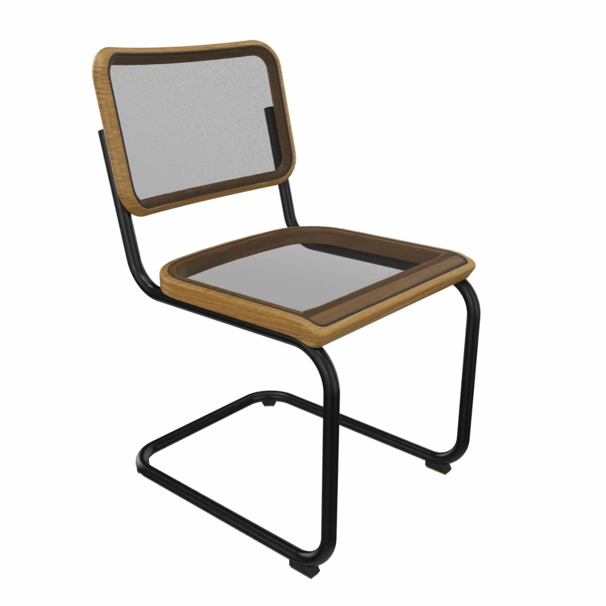 Thonet S32 N Pure Materials Freischwinger mit Netzgewebe