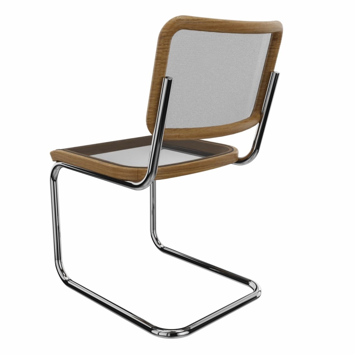 Preview: Thonet S32 N Eiche Pure Materials Freischwinger Rückseite