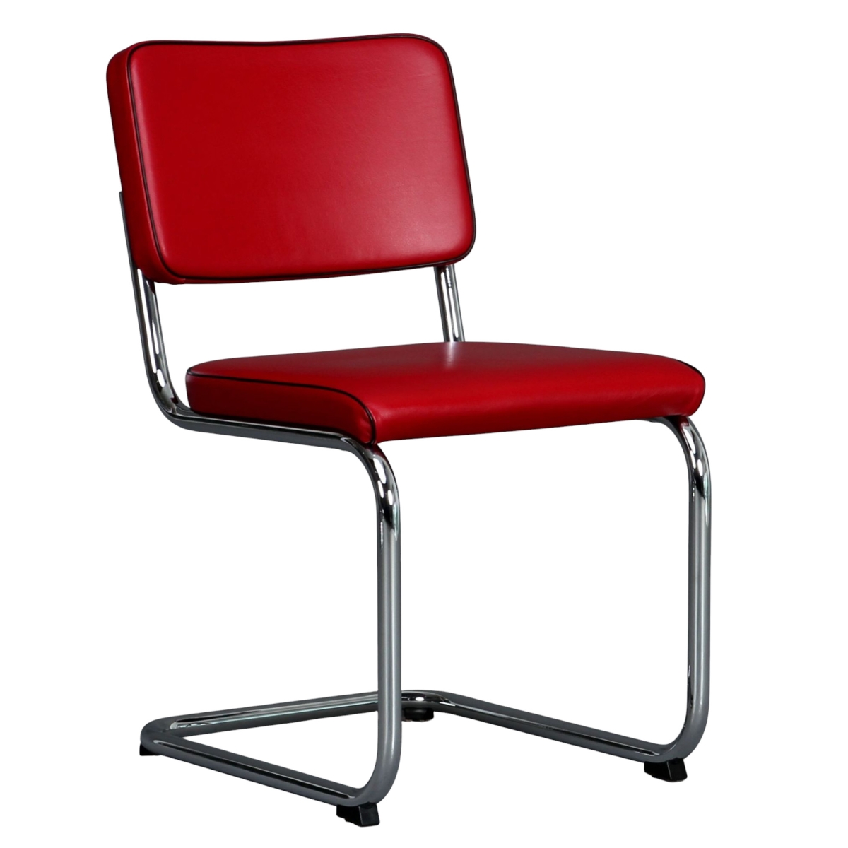 Preview: Thonet Stuhl S32 PV Leder Rosso Rot