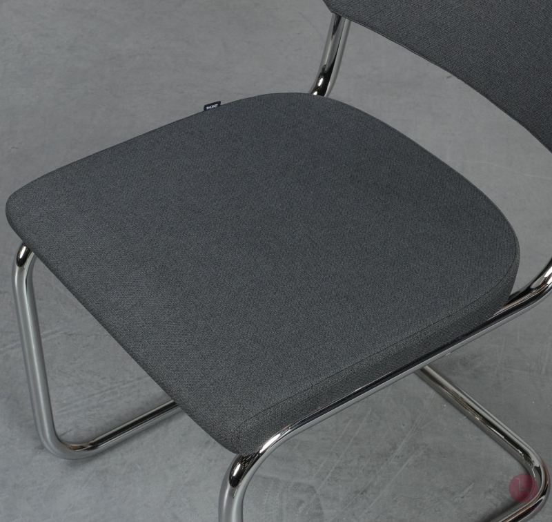Thonet S32 PV Freischwinger Anthrazit Stoff Vollpolster gebraucht