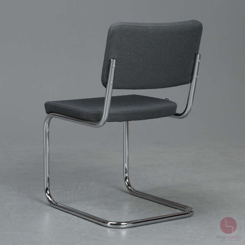 Preview: Thonet S32 PV Freischwinger Anthrazit Stoff Vollpolster gebraucht