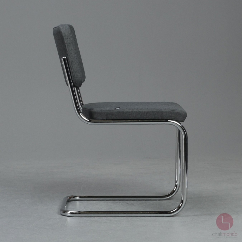 Preview: Thonet S32 PV Freischwinger Anthrazit Stoff Vollpolster gebraucht
