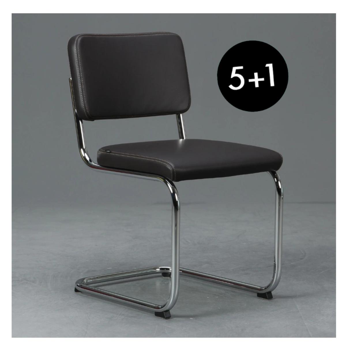 Preview: Thonet S32 PV Pure Materials Freischwinger Nappaleder oder Nubukleder l 5+1 Aktion
