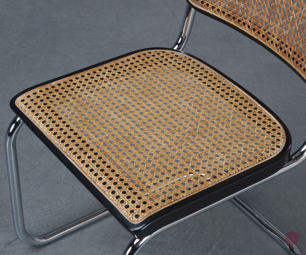 Preview: Thonet S32 Freischwinger mit Wiener Geflecht gebraucht