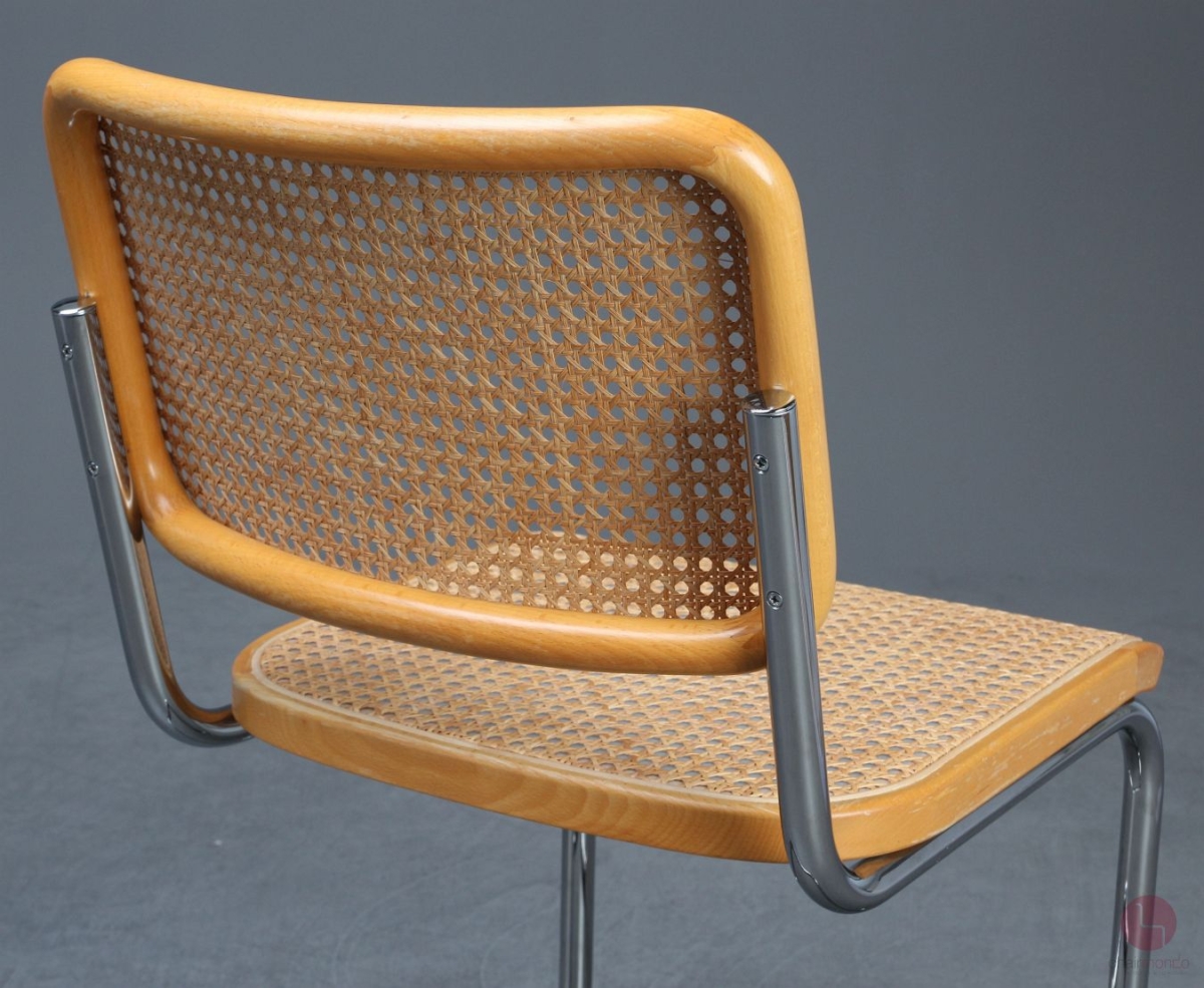 Thonet 32 V Buche natur Patina Geflecht Detailansicht Lehne Rückansicht rechts