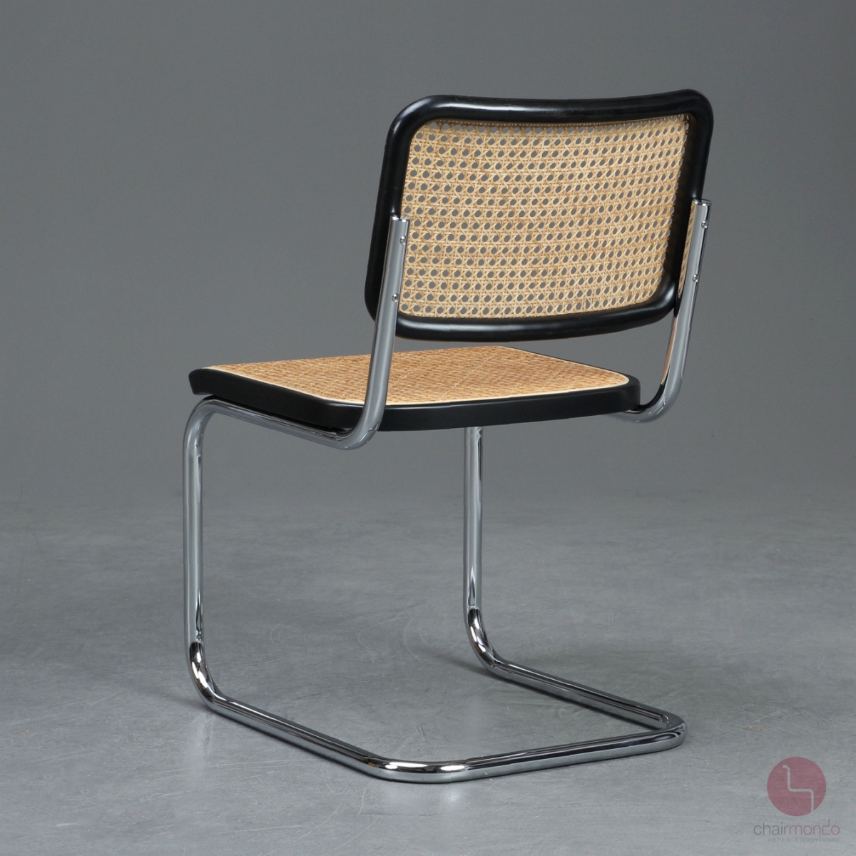 Thonet S32 V Freischwinger Schwarz mit Wiener Geflecht + Stützgewebe gebraucht