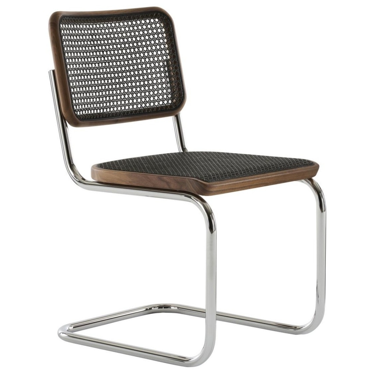 Preview: Thonet S32 V Dark Melange Freischwinger aus Esche, Eiche oder Nussbaum