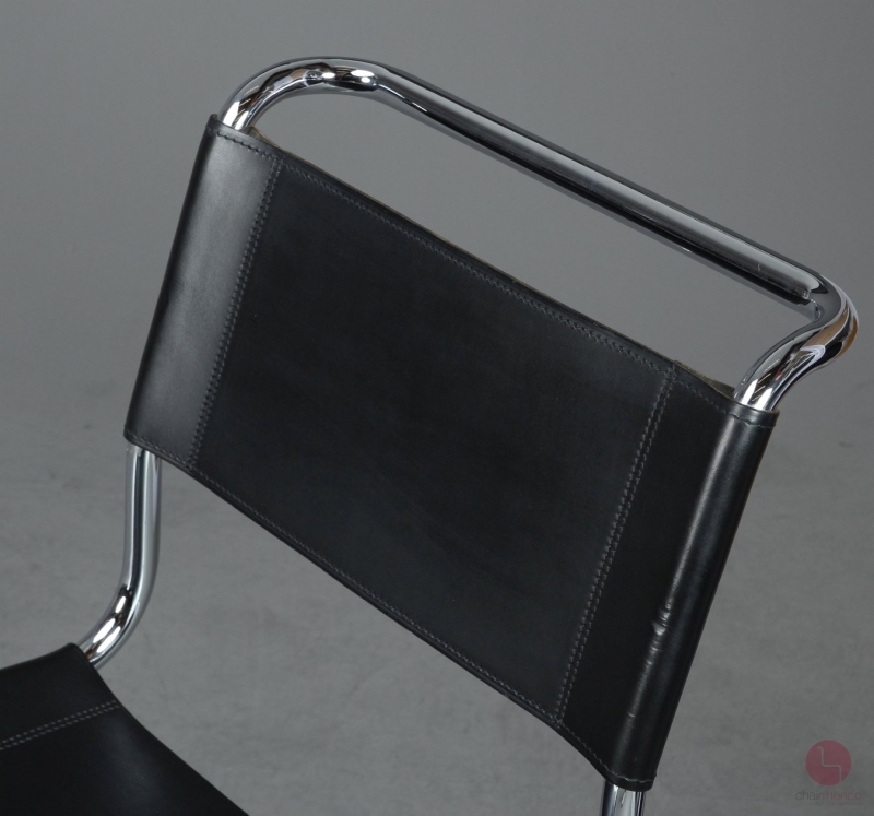 Thonet S33 Freischwinger Leder Schwarz gebraucht